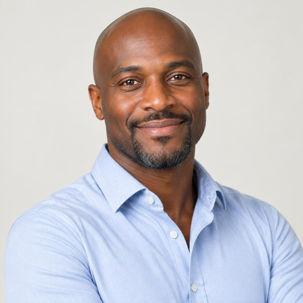 Studio portrait of a facilitator, professional man
