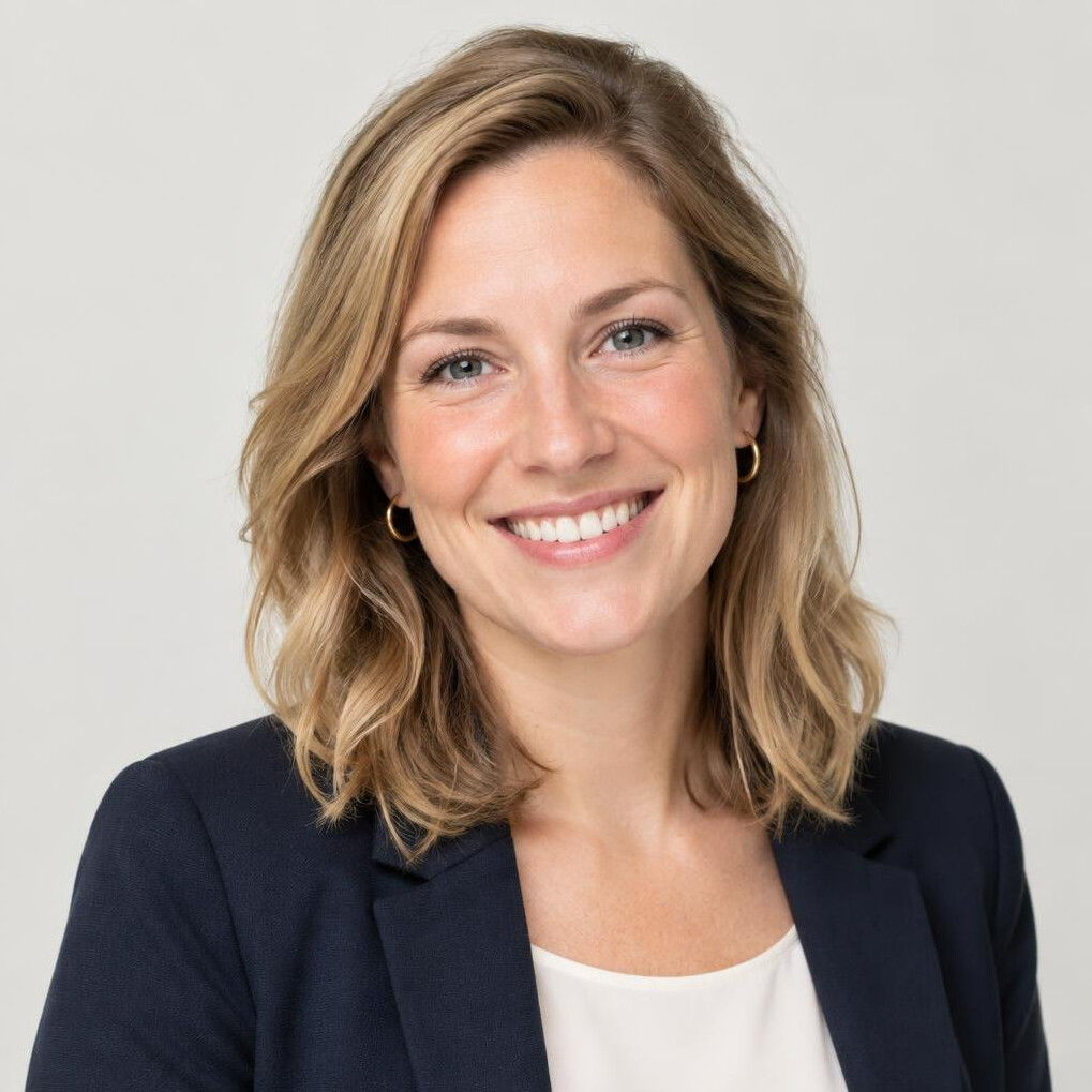 Studio portrait of a smiling professional woman
